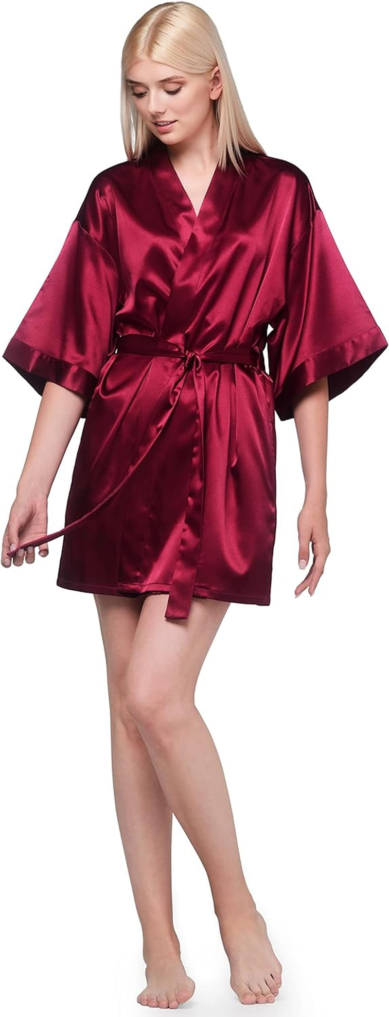 Women'S Bride Bridesmaids Robe - Satin Kimono Robes for Women