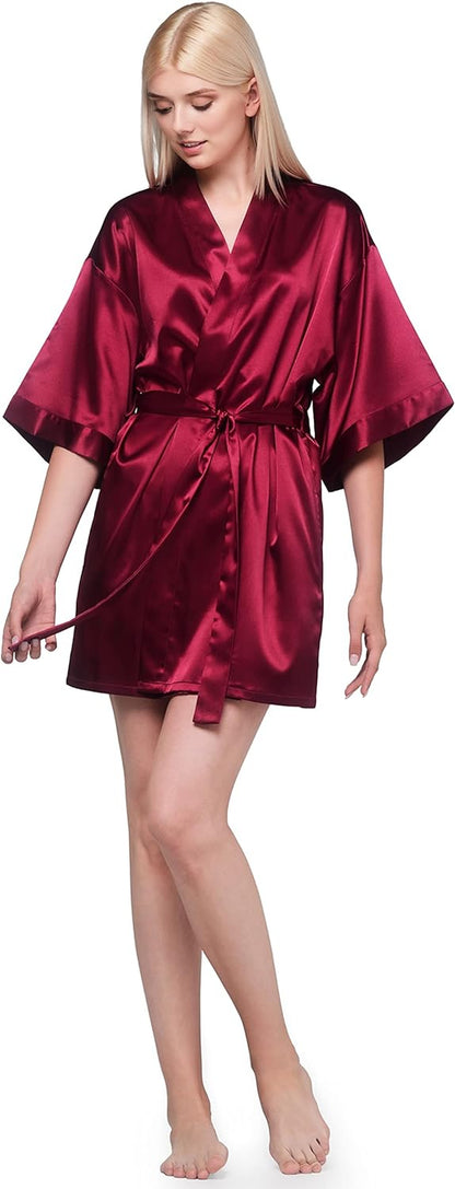 Women'S Bride Bridesmaids Robe - Satin Kimono Robes for Women