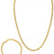 2-Pc. Set 22" Rope Link Chain Necklace & Matching Bracelet, Created for Macy'S