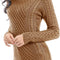 Women Crew Neck Knit Stretchable Elasticity Long Sleeve Sweater Jumper Pullover